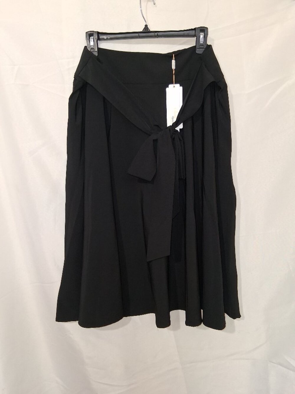 Belle Poque Women’s A-Line Midi Skirt XL Black Flared Skater Retro NEW - Picture 8 of 14